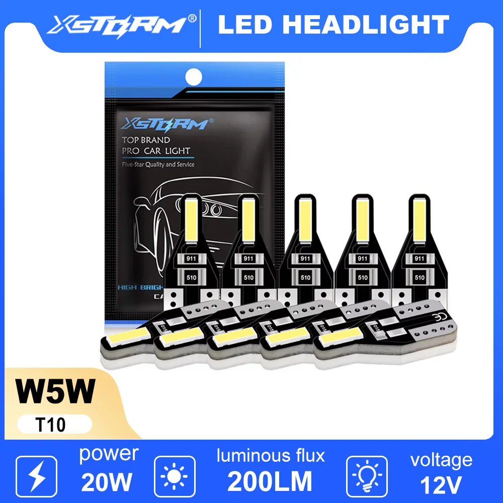 

T10 W5W Led Lights 168 194 LED Auto Lamp for Car Parking Light Clearance Dome Reading Interior Trunk Lamp 12V 6000K Signal Light