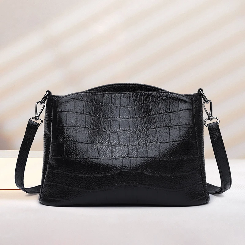 100% Genuine Cow Leather Luxury Handbags Women Bags Designer Ladies Crossbody Shoulder Bags for Women Top Quality Sac A Main New