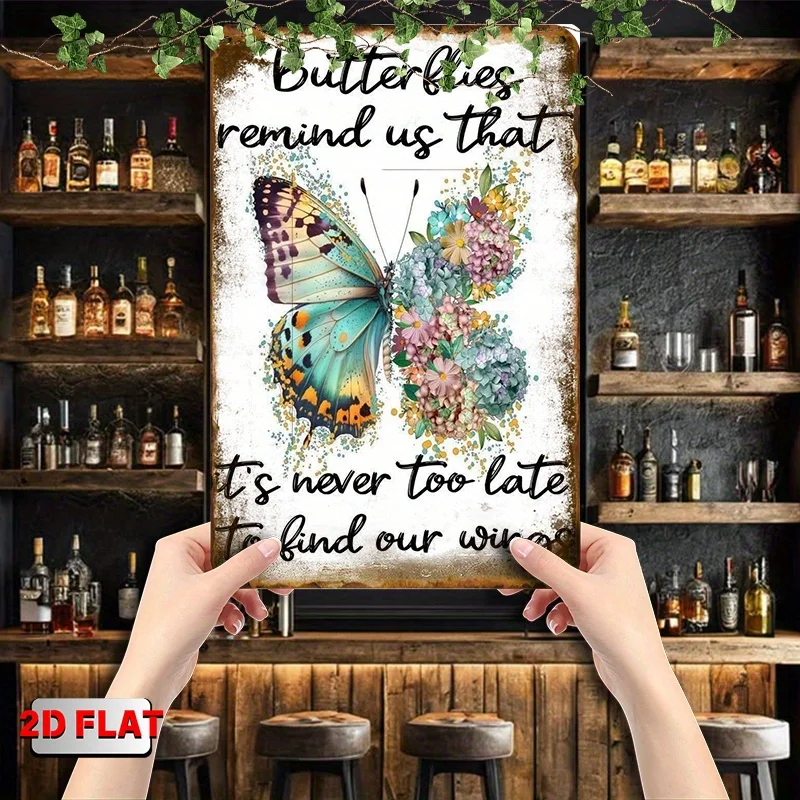2D Flat, 1pc Vintage & Monarch for CATERPILLAR Metal Wall Art Sign - 8x12 Inch (20x30cm) Retro Botanical Bar Chart Style Plaque