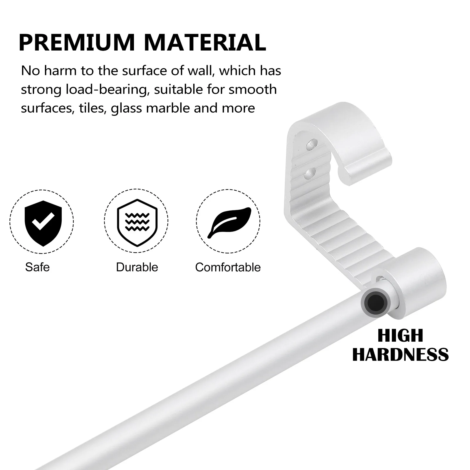 

Space Aluminum Towel Rack Holder for Bathroom Door Storage Hand Hanger Stand Hook Wall