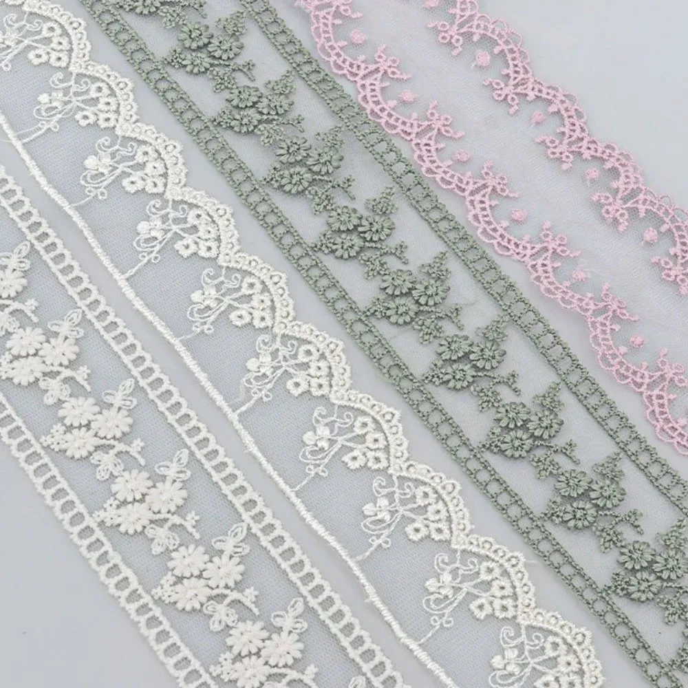 DIY Jacquard Hollow Lace Ribbon Embroidery Handmade Edge Ribbon Sewing Tulle Fabric For Straw Hat Clothes