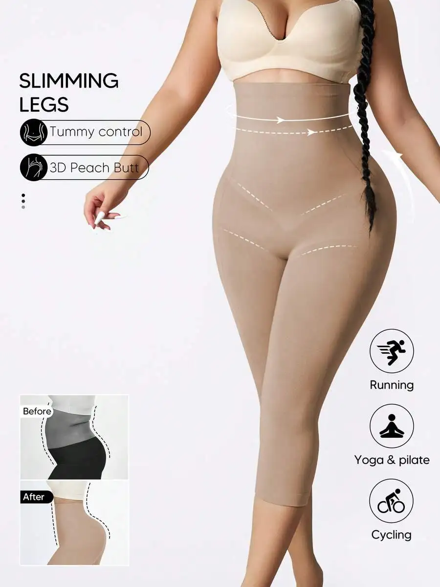 

High Waist Shapewear Leggings For Women Slimming Tummy Control 7/8 Length