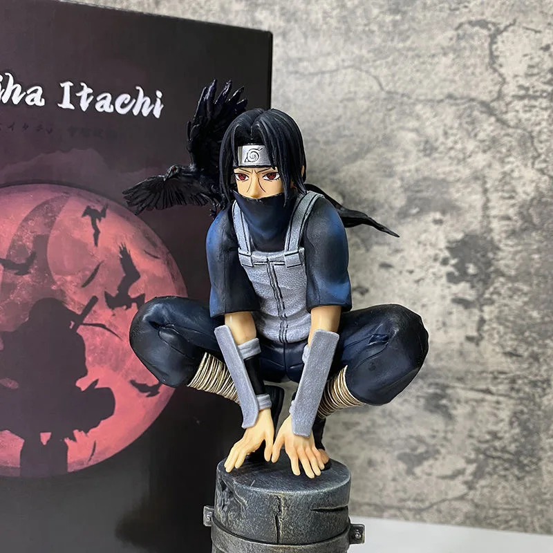 Naruto Anime Figure Uchiha Itachi Kakashi Harajuku Action Figure Model Doll Collection Car Ornament Kids Toys Desktop Decoration