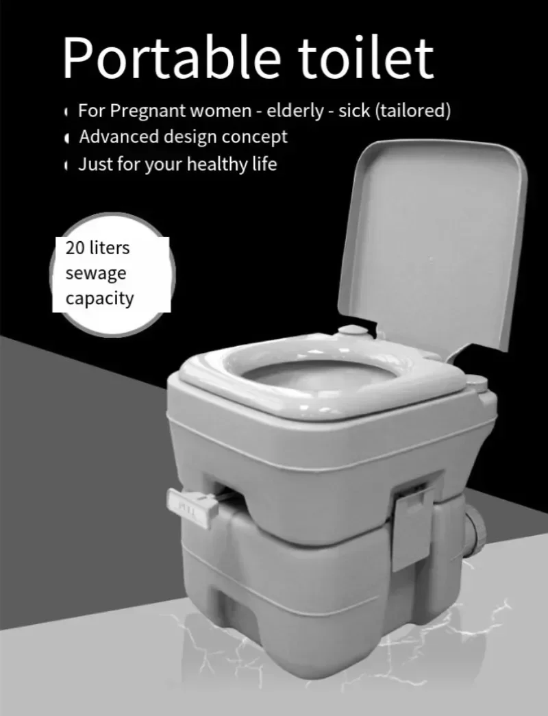 10L 20L Upgraded Piston Pump Toilet Portable Toilet Bathroom Toilet Pregnant Women Automatic Double Water Outdoor RV Car Toilets