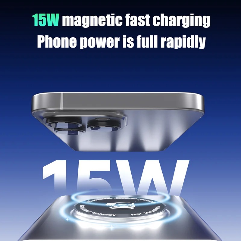 

Настольная зарядная станция Mechanic G-POWER GaN с 3,5-дюймовым TFT-экраном, 15 Вт, магнитная быстрая зарядка, отображение данных зарядки