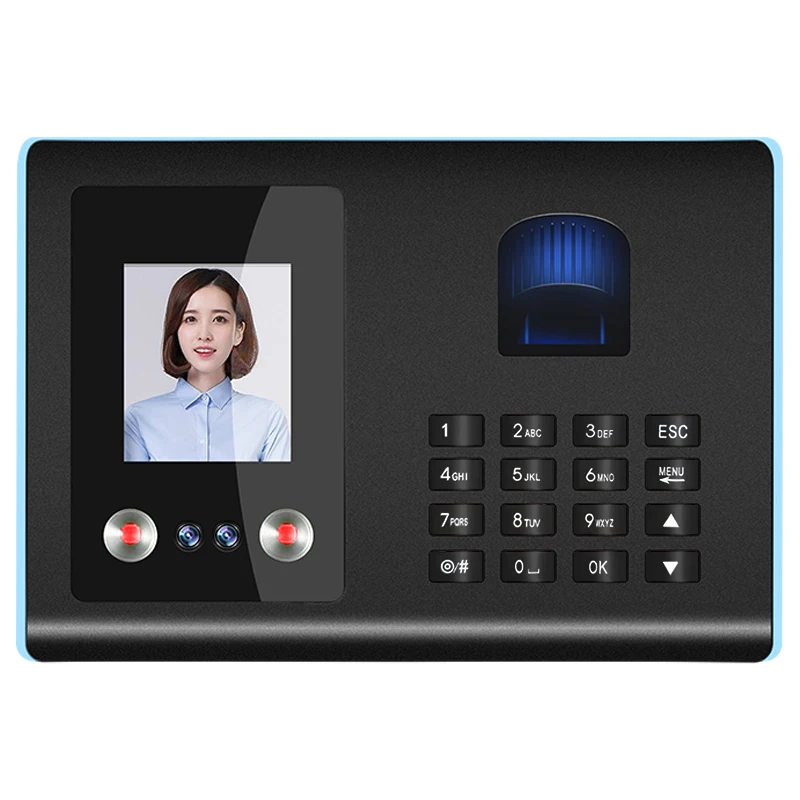 Factory Price  High Speed Biometric Attendance Machine 2.8 Inch Time Recorder Face Time Recording with Datasheets for Business