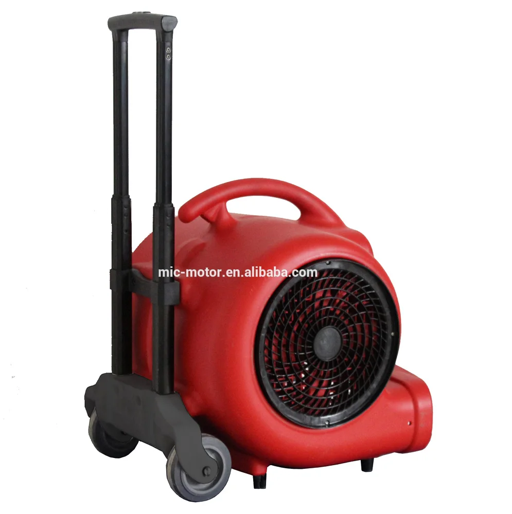 Kipas blower sentrifugal portabel tiga kecepatan, penggerak udara 3/4HP 3000CFM untuk kerusakan Air dan Pengering lantai