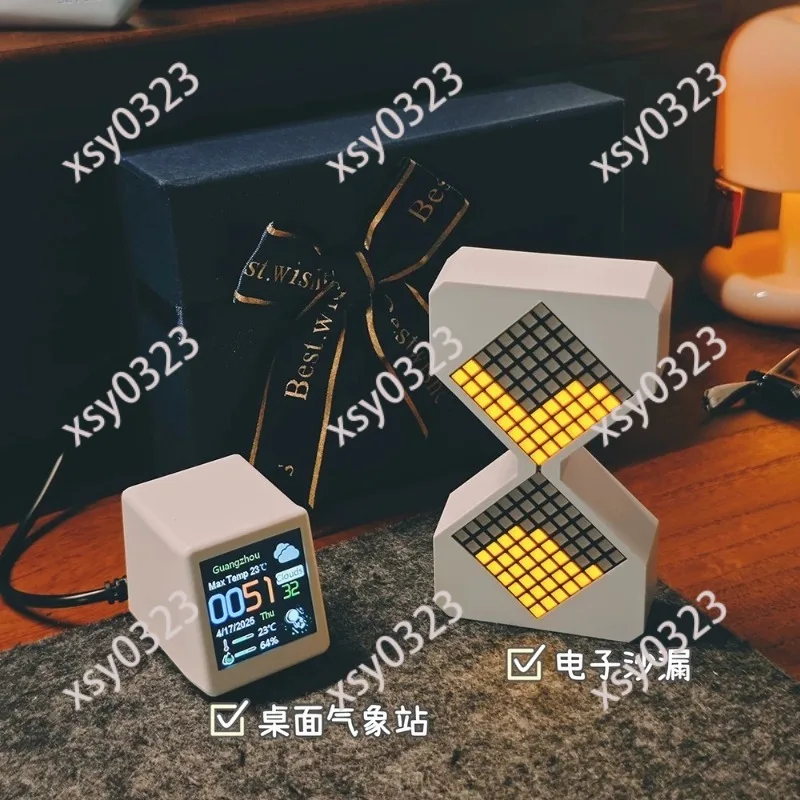 Stylish Desktop Weather Station Creative Personalized Gift for Men Desk Decor