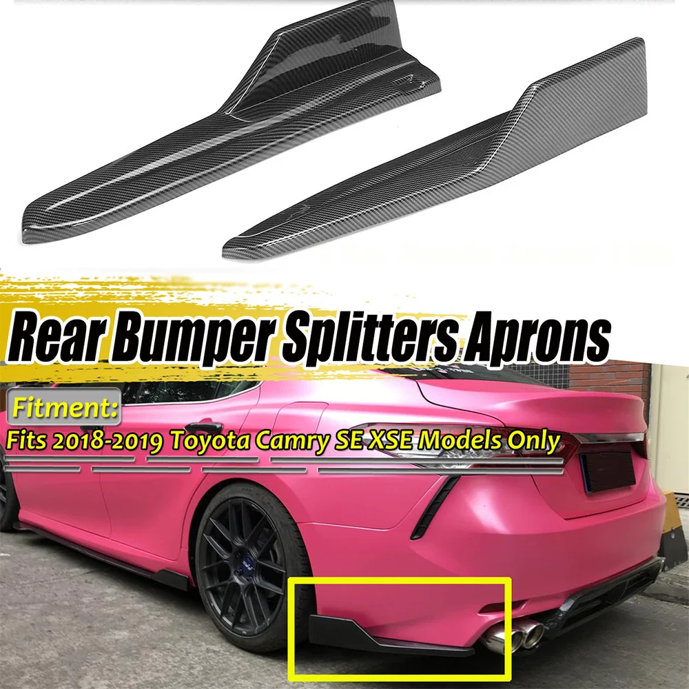 

1 Pair Car Rear Bumper Splitters For Toyota Camry SE XSE 2018 2019 Lip Diffuser Aprons Side Guard Protection Accessories