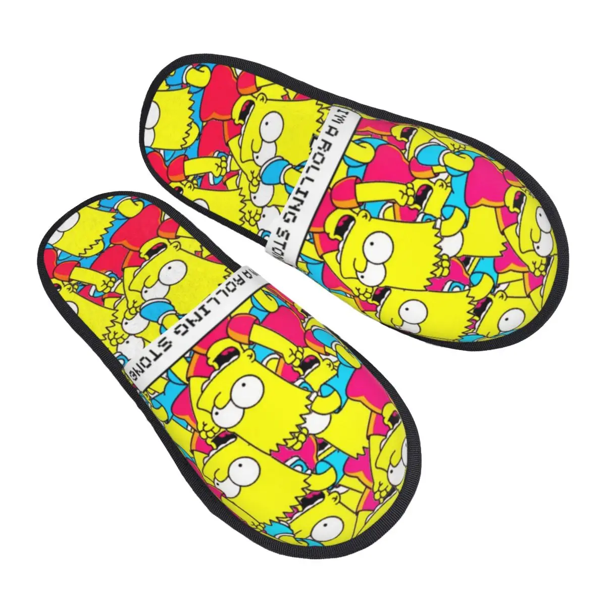 

Custom Simpsons Cartoon Memory Foam Slippers Women Soft Warm House Slippers