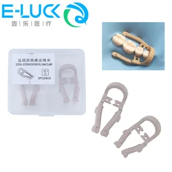 1Box Dental Rubber Dam Clamp Distal-Extension Rubber Sheets Barrier Clip Resin Clamp Long/Short Dentistry Tools