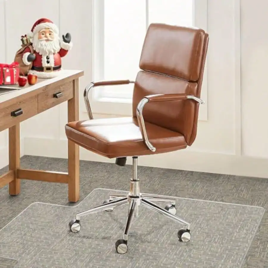 

Office Chair Mat Carpet Protector: 36" x 48" Plastic Heavy Duty Computer Desk Mats with Lip for Low Flat and No Pile Carpeted