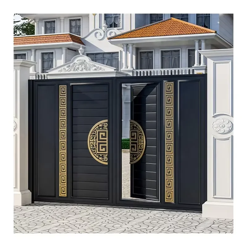 Modern Minimalist Big Fence Automatic Stop Double Sided Combination Security Gate With Accounting Control