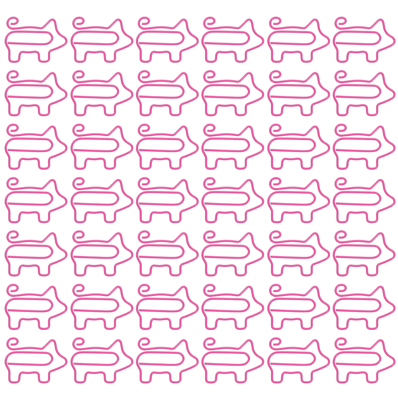 

100Pcs Small Pig Metal Paper Clips Premium Iron Rust Resistant Hold Papers Securely Decorative Clips for School Work Pink