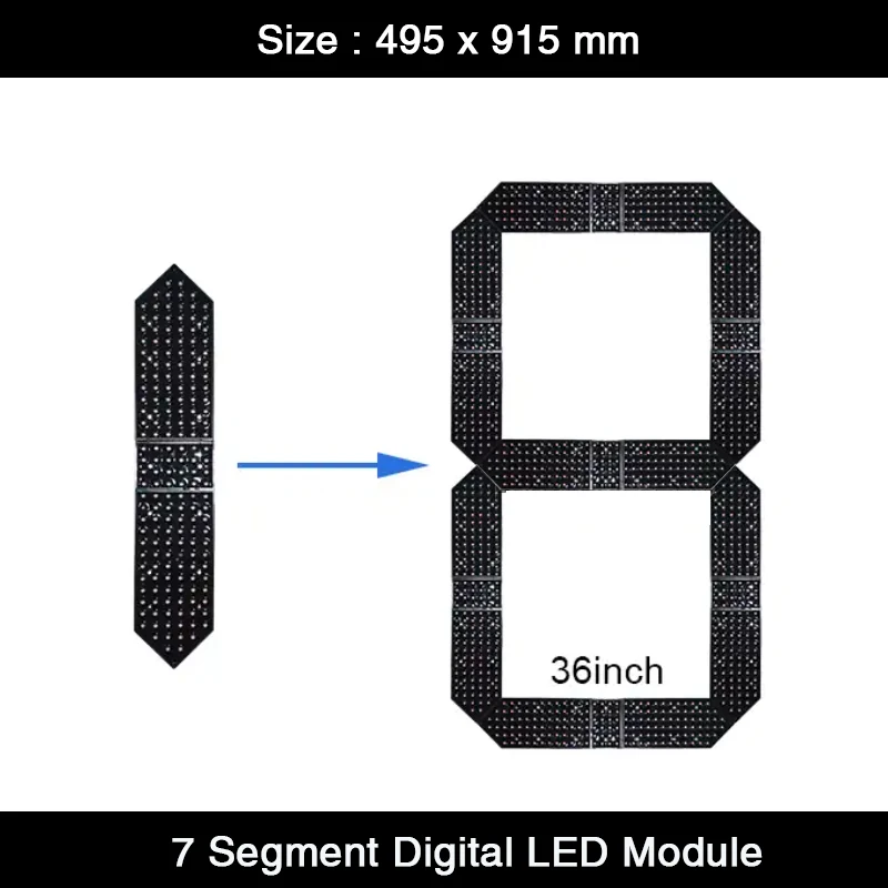 Waterproof Number LED 7 Segment Module 36 inch for Digits