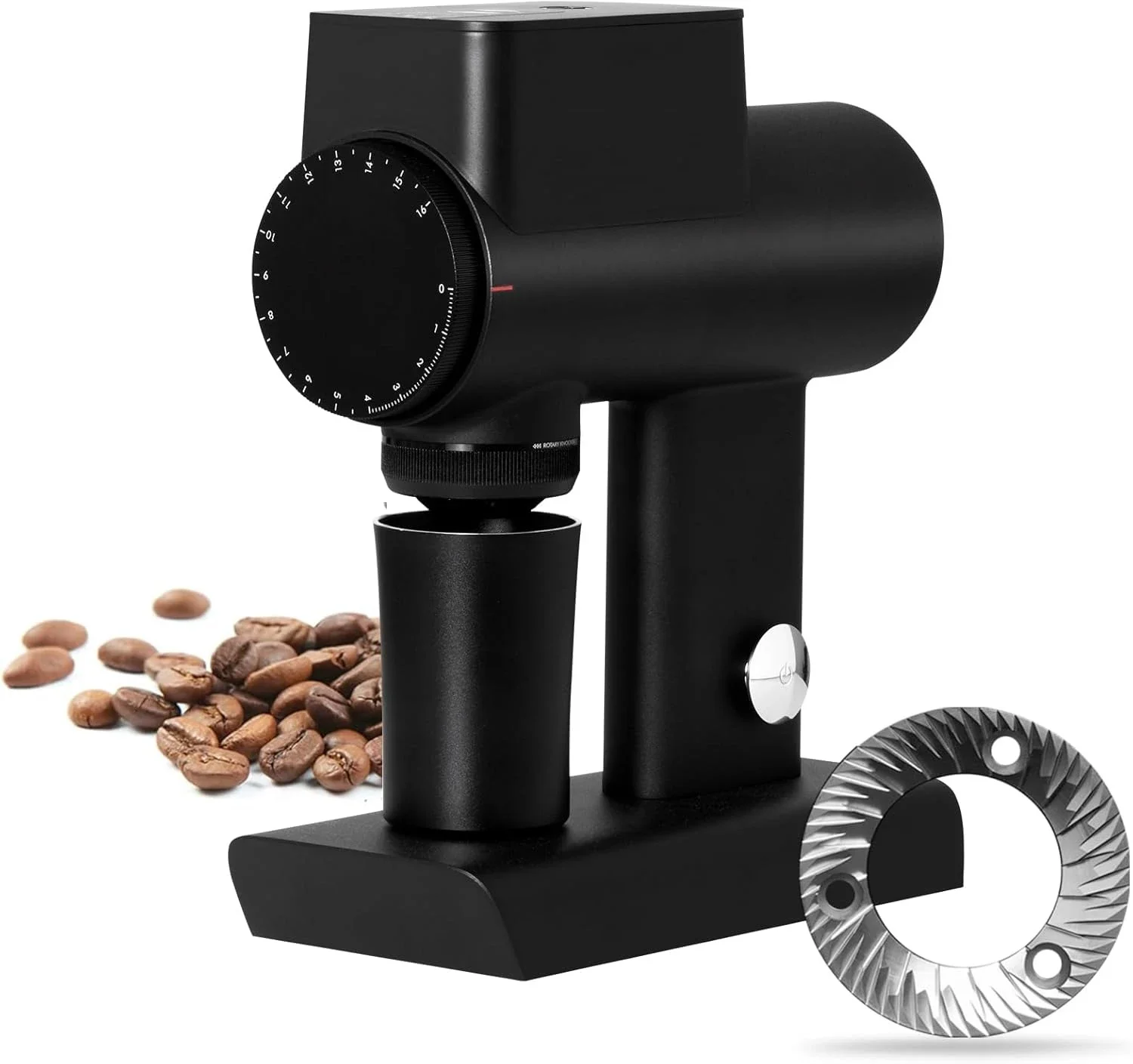 

Sculptor 064S Flat Burr Coffee Bean Grinder, Electric Espresso Grinder with Stepless Coarseness Adjustment, Cold Brew - Black