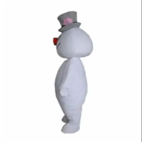 New Adult Cute Deluxe White Snowman Party Mascot Costume Christmas Fancy Dress Halloween Mascot Costume Free Ship