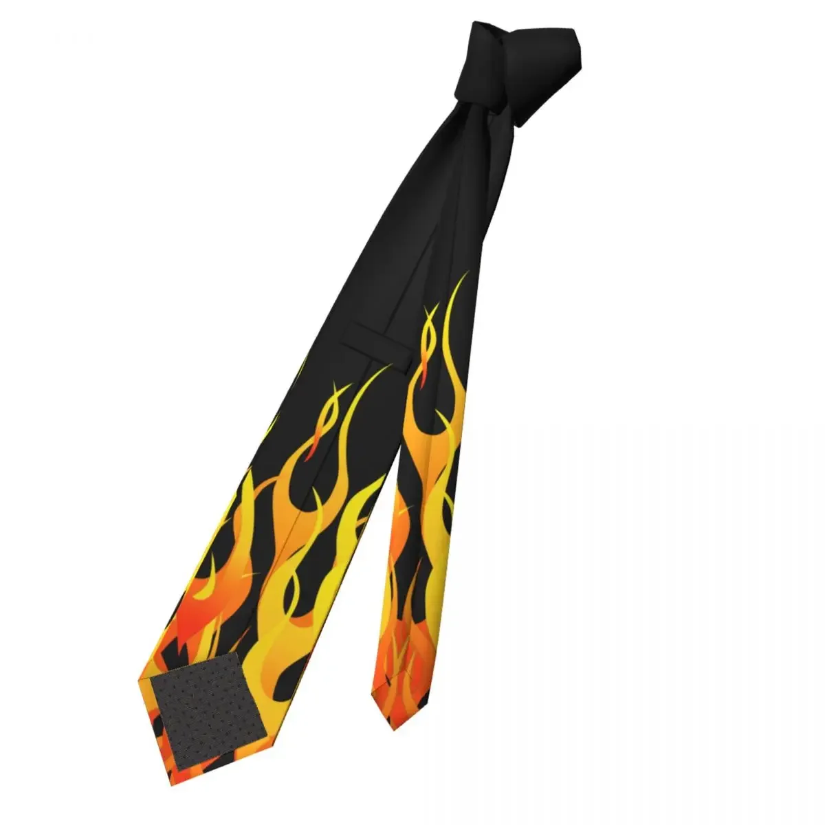 Racing Flames Unisex Necktie Slim Polyester 8 cm Wide Orange Flames Fire Neck Tie for Mens Shirt Accessories Gravatas Cosplay