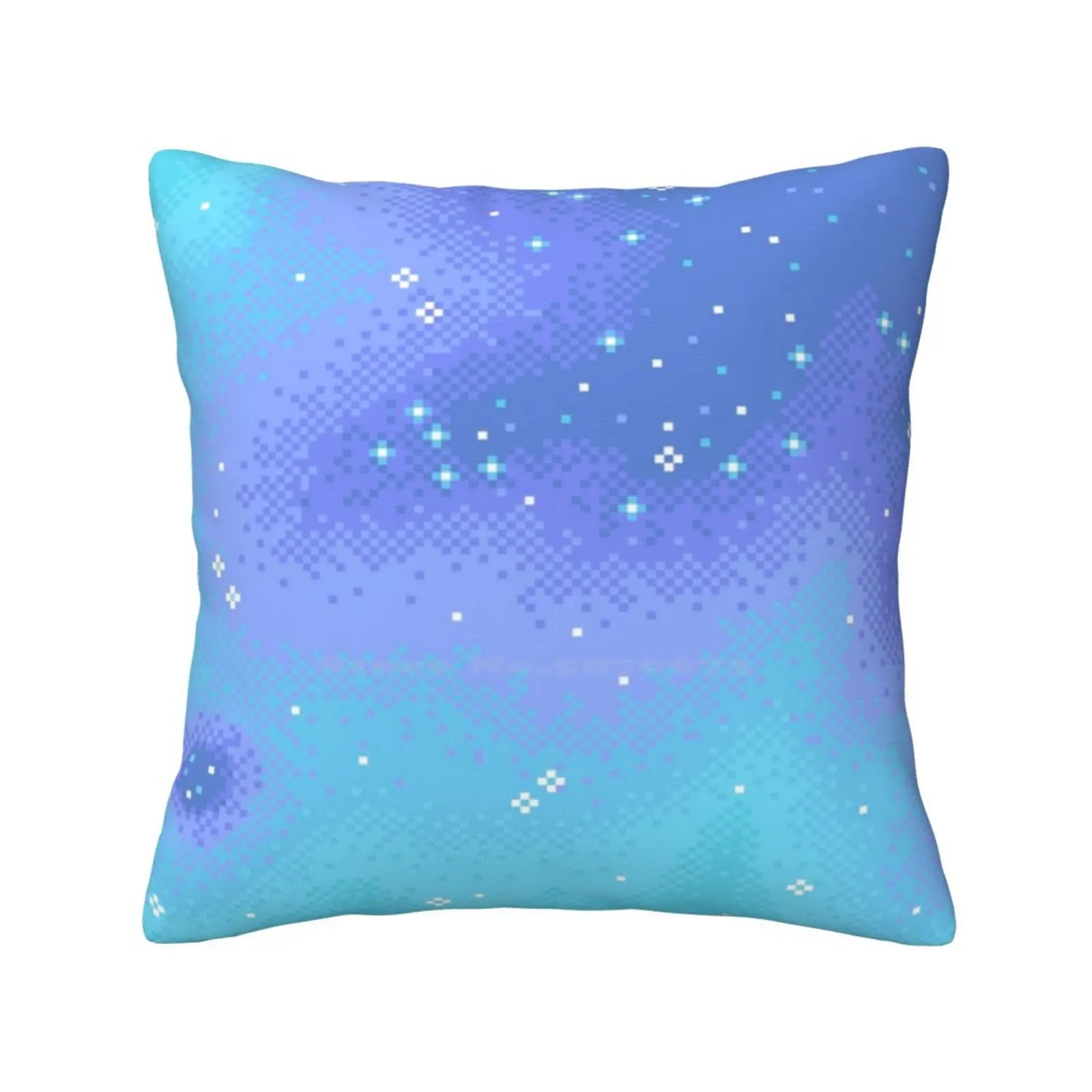 Twilight Nebula Bedroom Office Hug Pillowcase Pixel Art Pixels Starscape Cosmos Sky Blue Pastel Purple Lavender Nebula Void 8