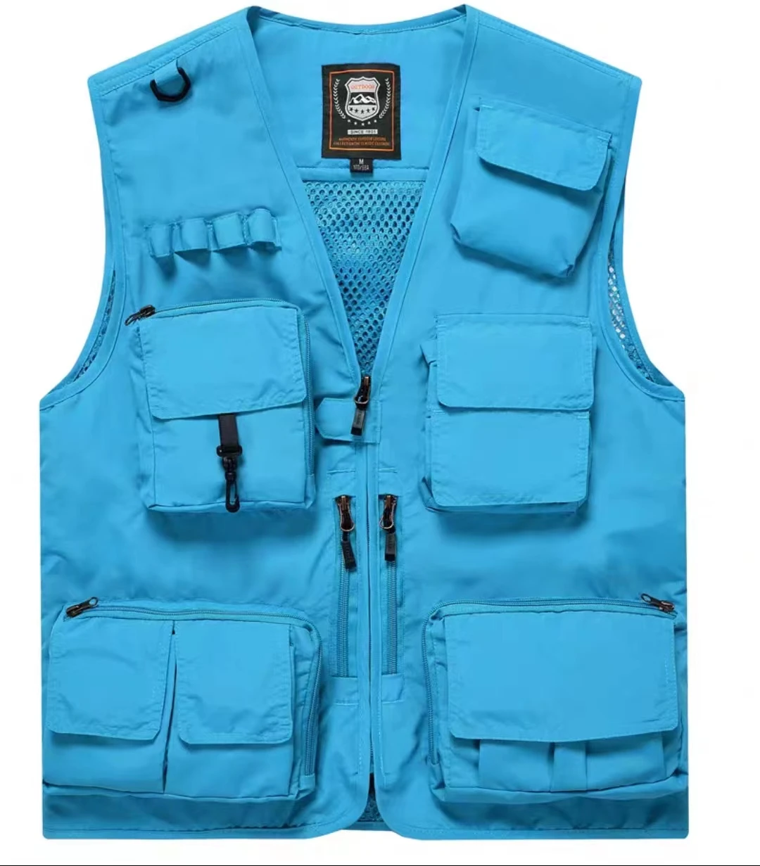 Hot Selling Breathable Back That Can Store Fluorescent Signals Reflective Vest Multi Pocket Communication Fire Safety Officer