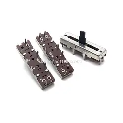 2 Piece 35MM Straight Sliding Push Pull Single Potentiometer B20K B50K Mixer Sliding Fader 3.5CM Long Handle Length 10MM 3 Feet