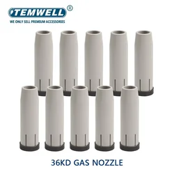 TEMWELL 36KD Coated Protective Nozzles 2/ 5/10PCS Non-Stick European Airless Protective Cover Mig Welding Tools