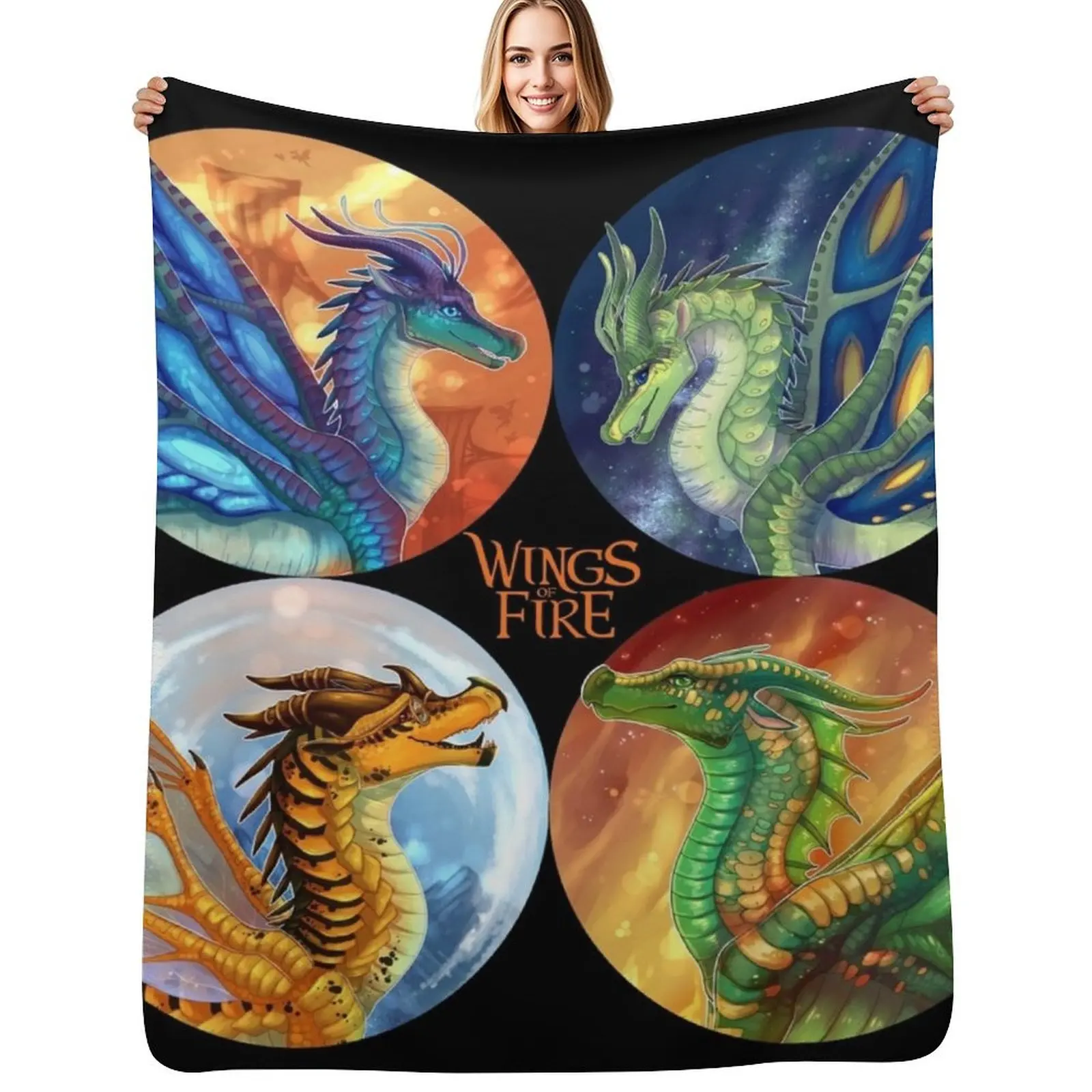 Wings of Fire - Heroes of the Lost Continent Throw Blanket Polar Beautifuls Retros Bed covers Multi-Purpose Blankets