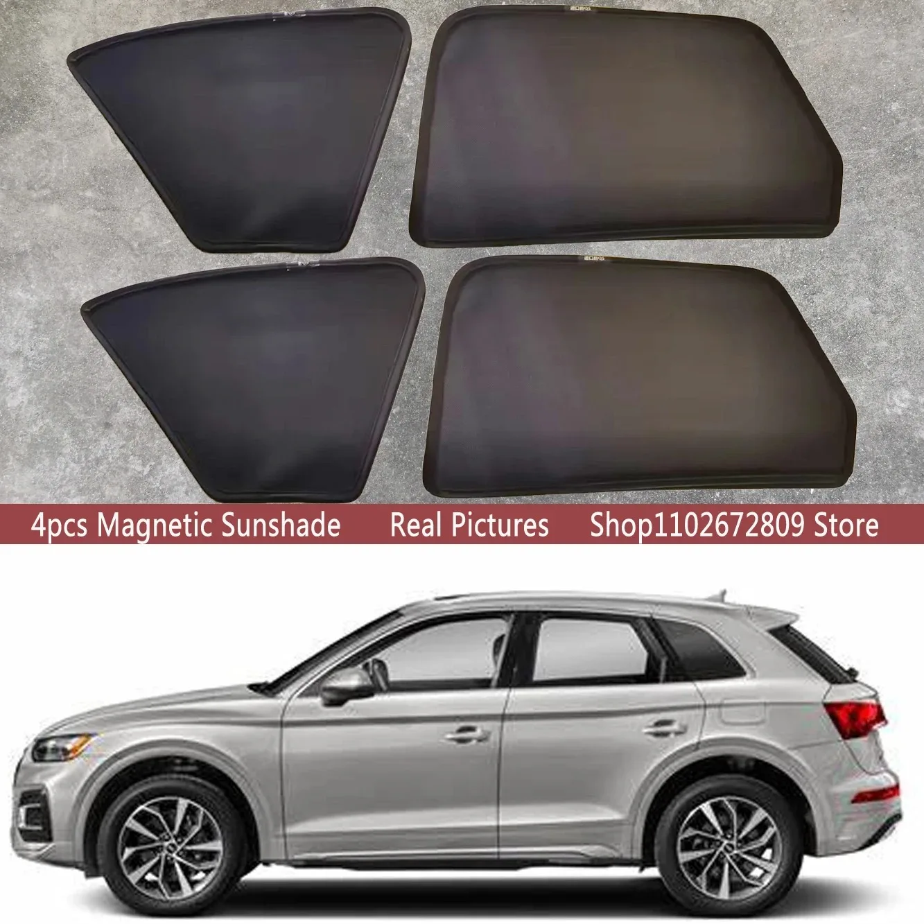 

Magnetic Car Sunshade Shield Windshield Frame Curtain Sun Shades For Audi Q5 SQ5 2019 - 2023 2020 2021 2022 Auto Accessories