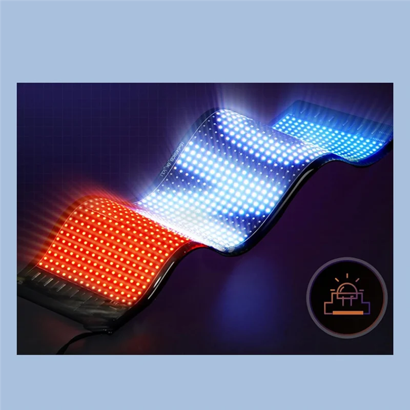 BNVN-Pixel Panel LED USB 5V 16X 96 Resolution RGB Scrolling Text Animation For Advertising Car Home 9.2X 37.2Cm