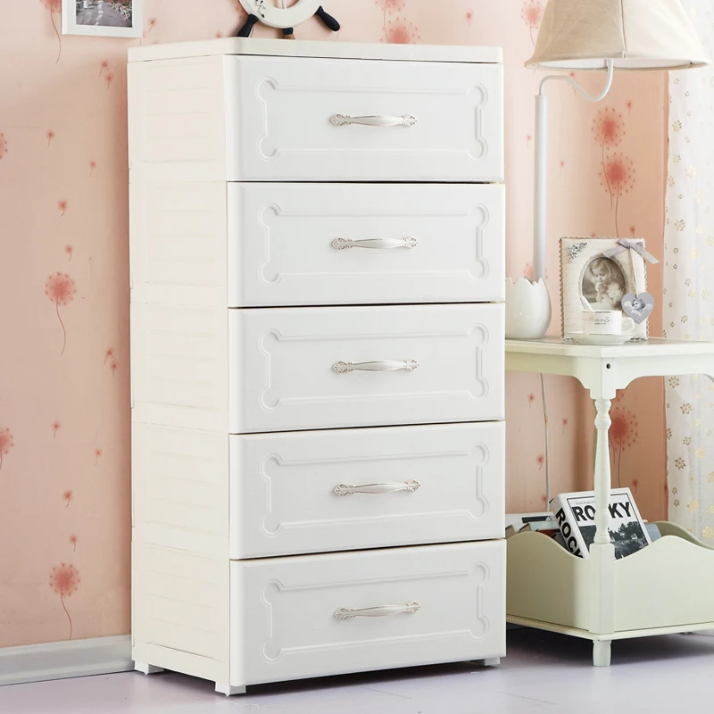 European-style plastic baby storage cabinet locker drawer multi-layer combination finishing cabinet chest of drawers