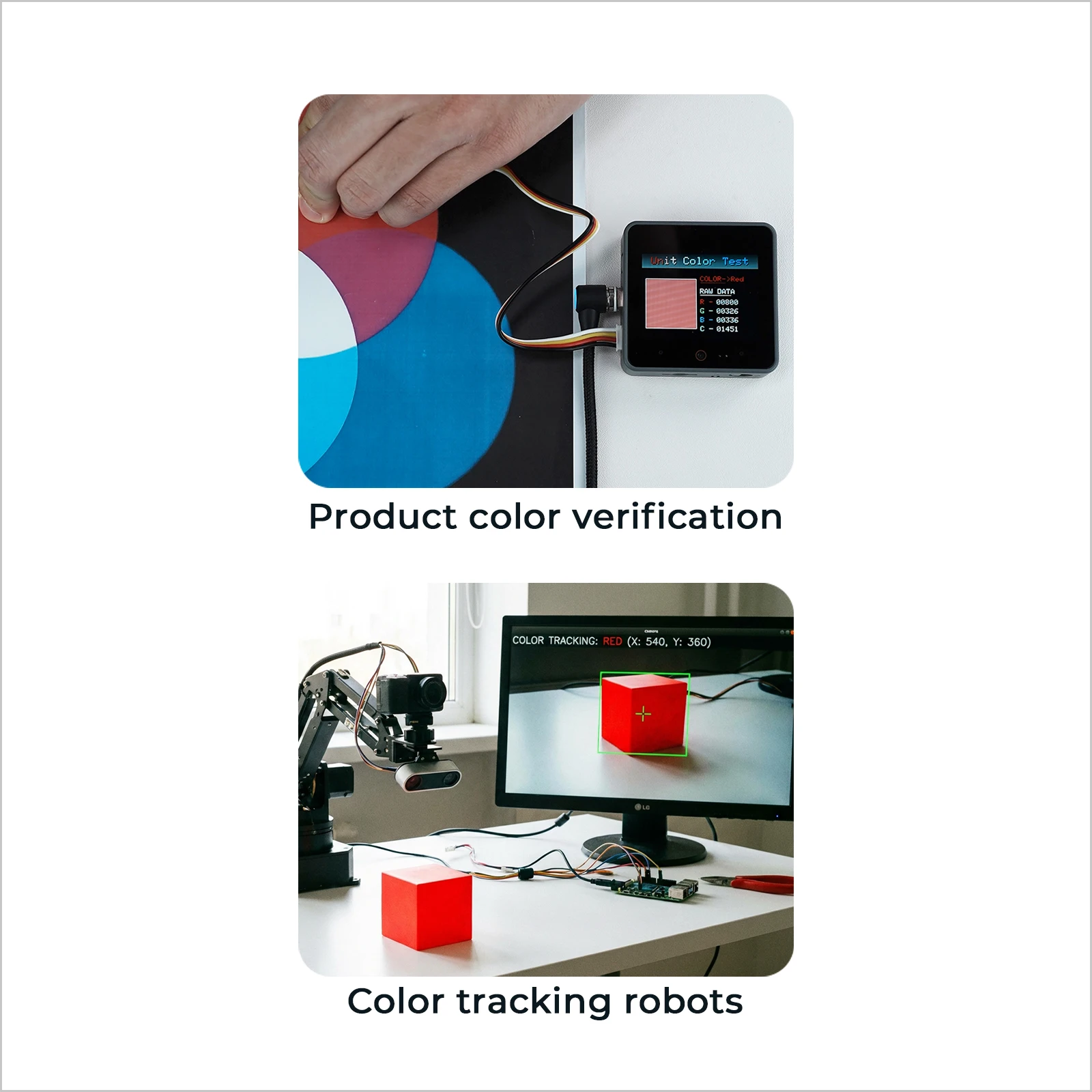 Unidade RGB oficial do sensor de cor M5Stack (TCS3472)