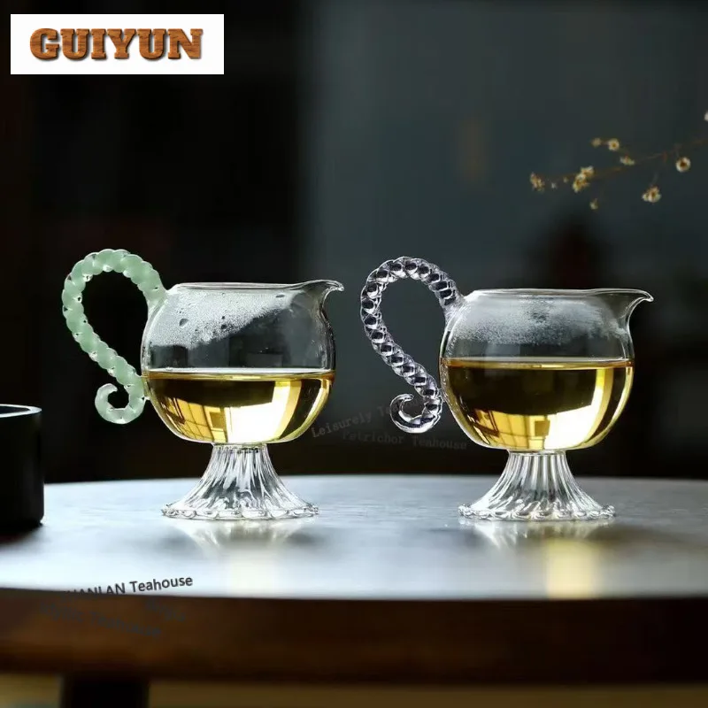 200ml Thickened High Temperature Resistant Glass Tea Pitcher Tea Divider Cha Hai Dispenser Justice Cup Fair Mug Teaset Supplies