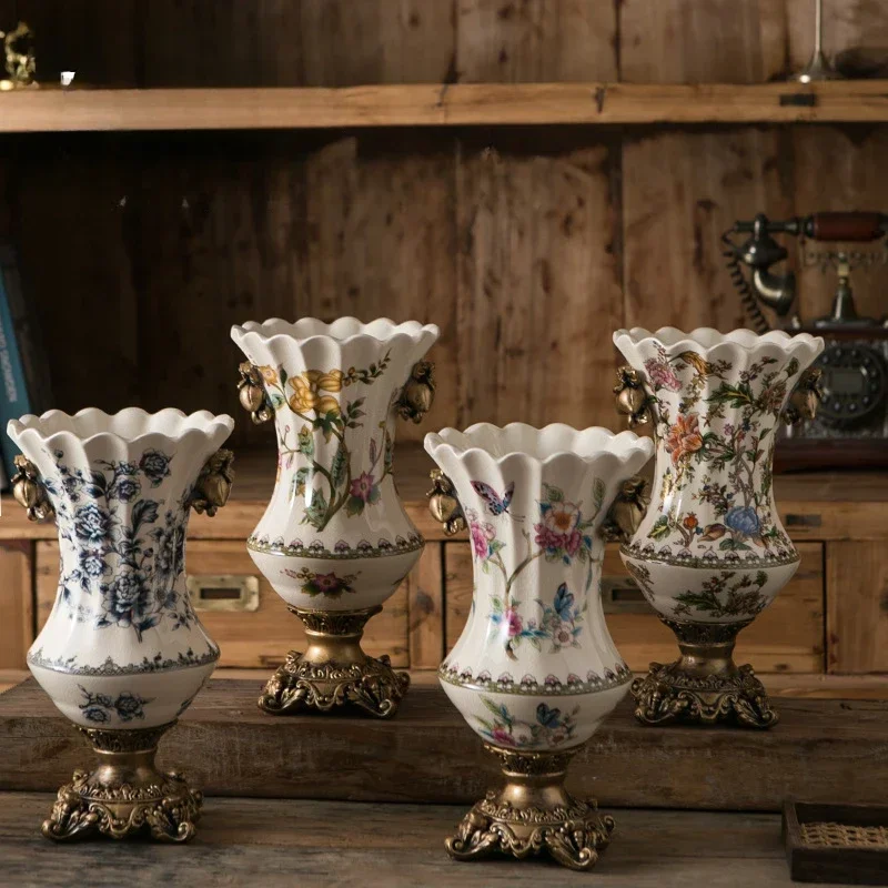 Ice Crack Ceramic Vase Creative Home Decoration Crafts Flowers Dried Flower Vase Decoration Table Flower Arrangement Decoration