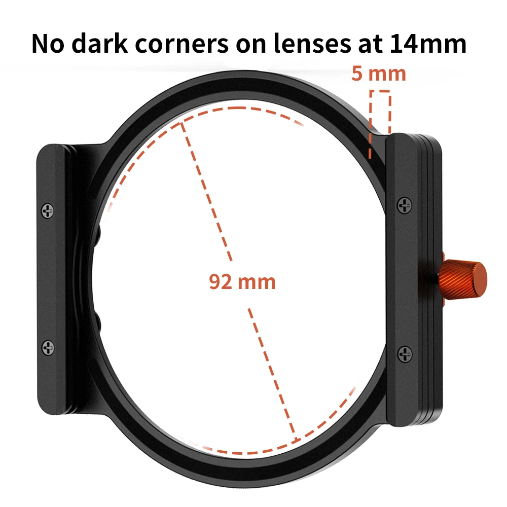 K&F Concept 49/52/58/62/67/72/77/82mm Adapter Rings 100mm Square Filter Holder Aluminum Filter Holder Lens Adapters