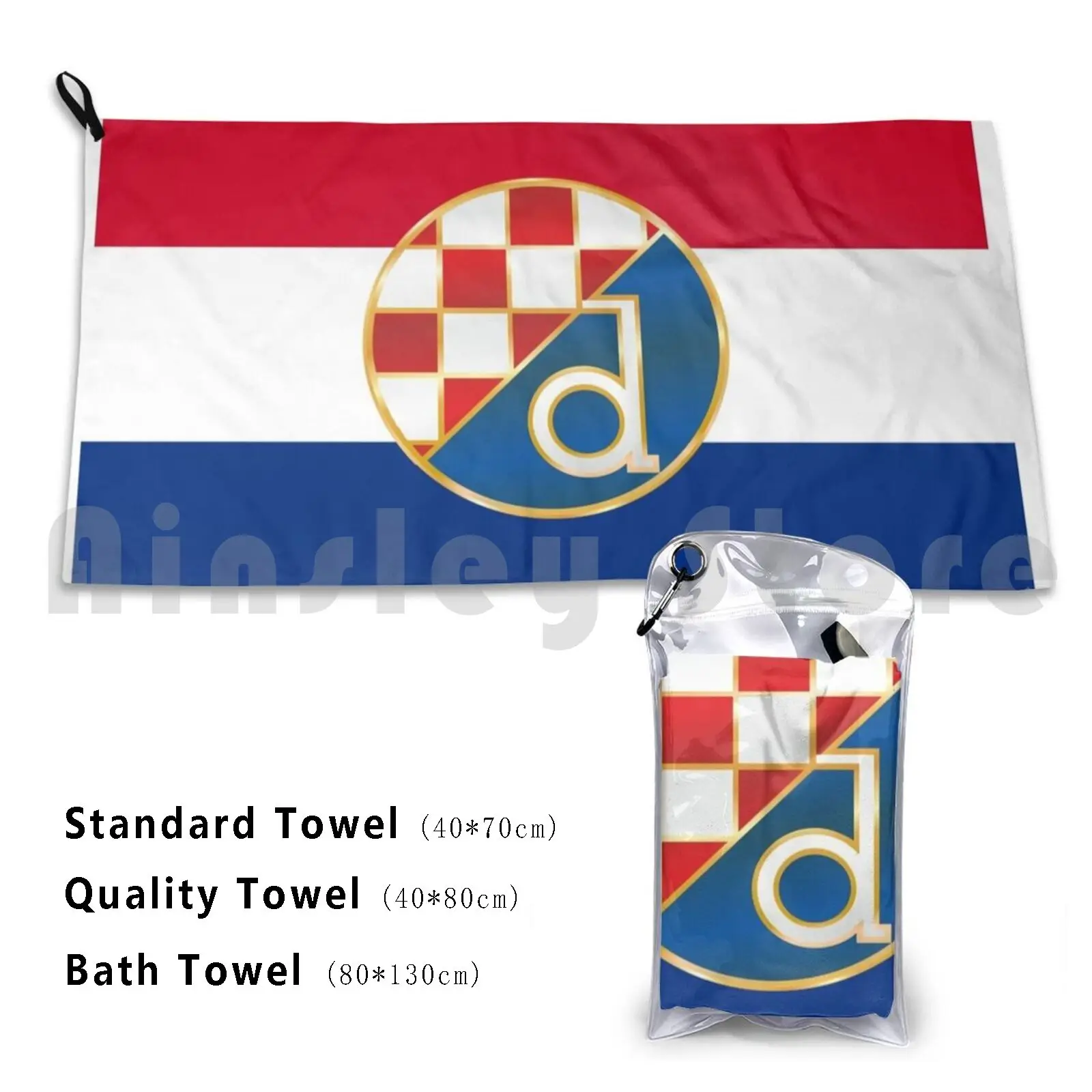 Gnk Dinamo Zagreb Bath Towel Beach Cushion 2186 Gnk Dinamo Zagreb Hrvatska Croatia Nogometfootball