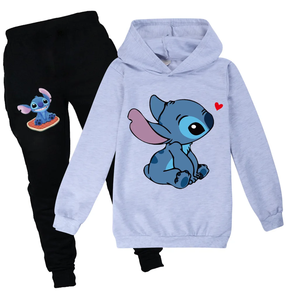 

Kids Stitch Boojiboo Hoodie Suit Toddler Boy Girl Abomination Little Monster Tracksuit Top Trunks Set Children Sports Clothes