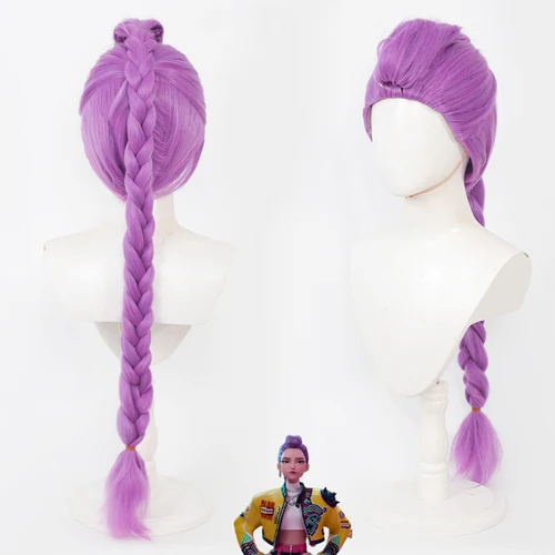 Imagen 2 del producto K-pop grupo de chicas Mira Zoey Rumi Peluca de cosplay Película Peluca de juego de rol Pinkpurple Peluca sintética larga Peluca corta negra para mujeres y niñas