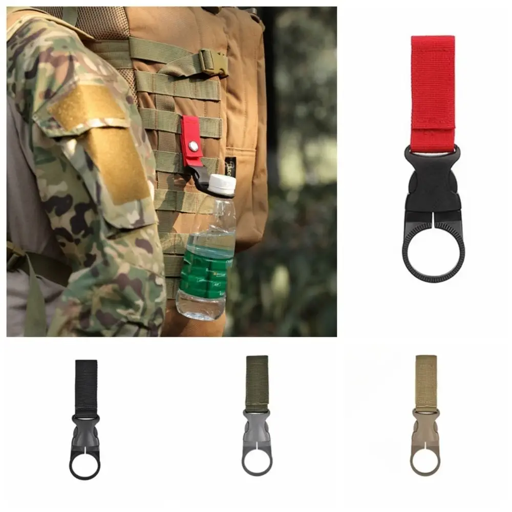 Backpack Buckle Water Bottle Buckle Hook Nylon Webbing Carabiners Webbing Buckle Hook Detachable Key Hook