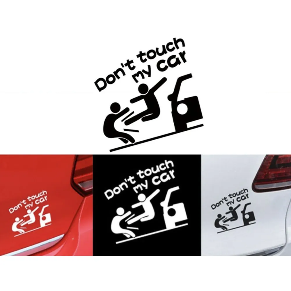 

Creative Funny Dont Touch My Car Warning Mark Stickers Vehicle Reflective Decals Decoration Car Sticker DIY Modifications