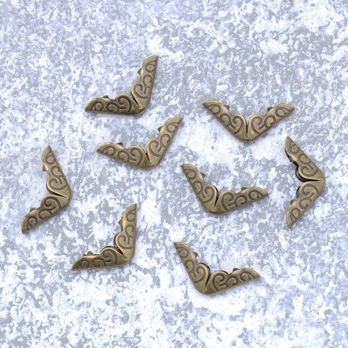 50pcs Metal Corner Protectors Brass Book Scrapbooking Accessories Notebook File Album Menu Protector Bronze Tone Hard