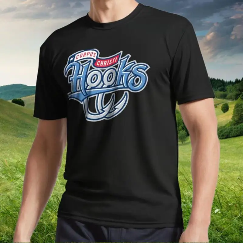 Nueva camiseta activa con logotipo de Corpus Christi Hooks, camiseta divertida americana, tallas S a 5XL