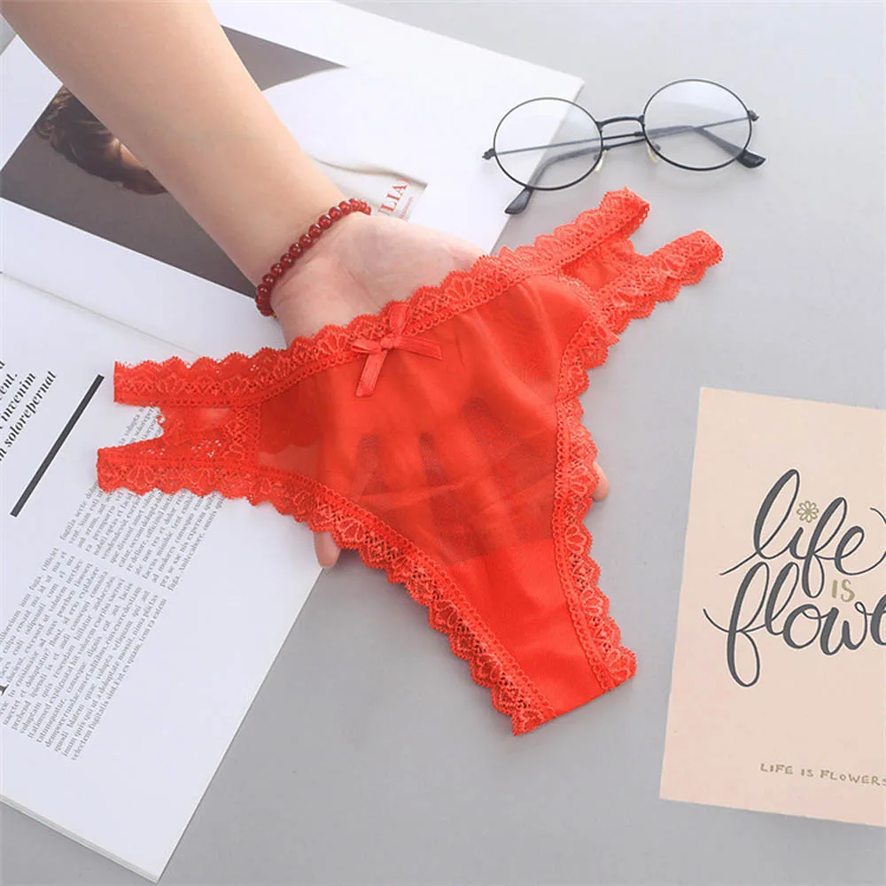 

Sexy Lingerie Woman Hollow Out Low Waist Thongs Lady Briefs Underwear Lace Panties