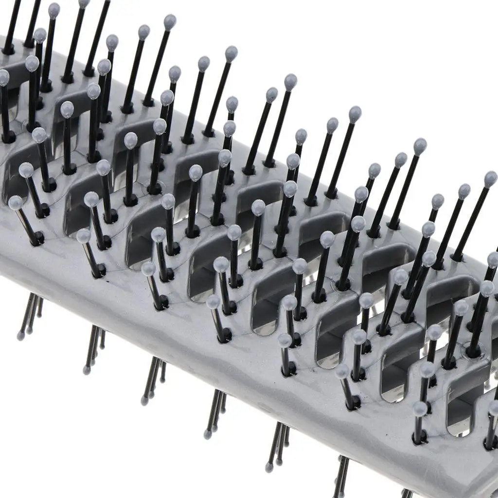 Cepillo de pelo con ventilación lateral, peine desenredante para mojado, 9 filas