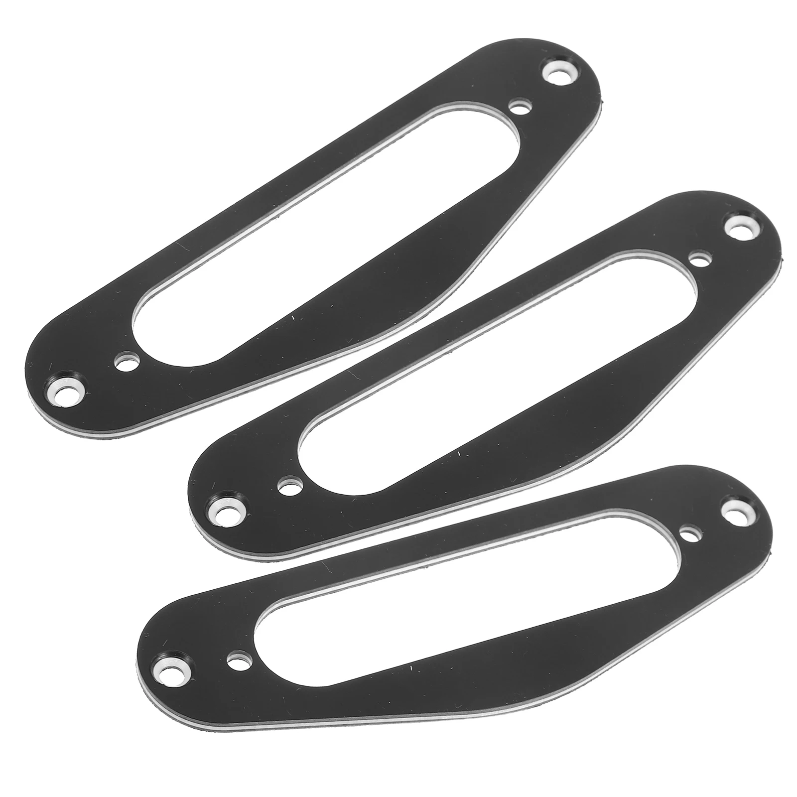 

3pcs Black Tip Single Coil Pickup Rings for Electric Guitars Vibration Resistant Durable Guitar Parts Accessories