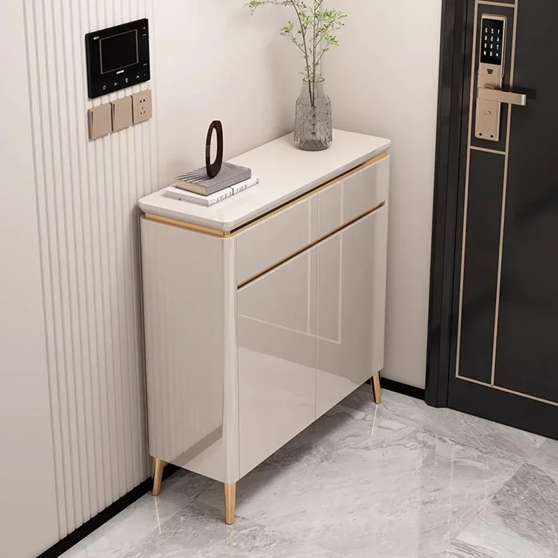 Designer Shoe Cabinet Portable Living Room Space Saving Bedroom Organizer Storage Shelf Box Furniture
