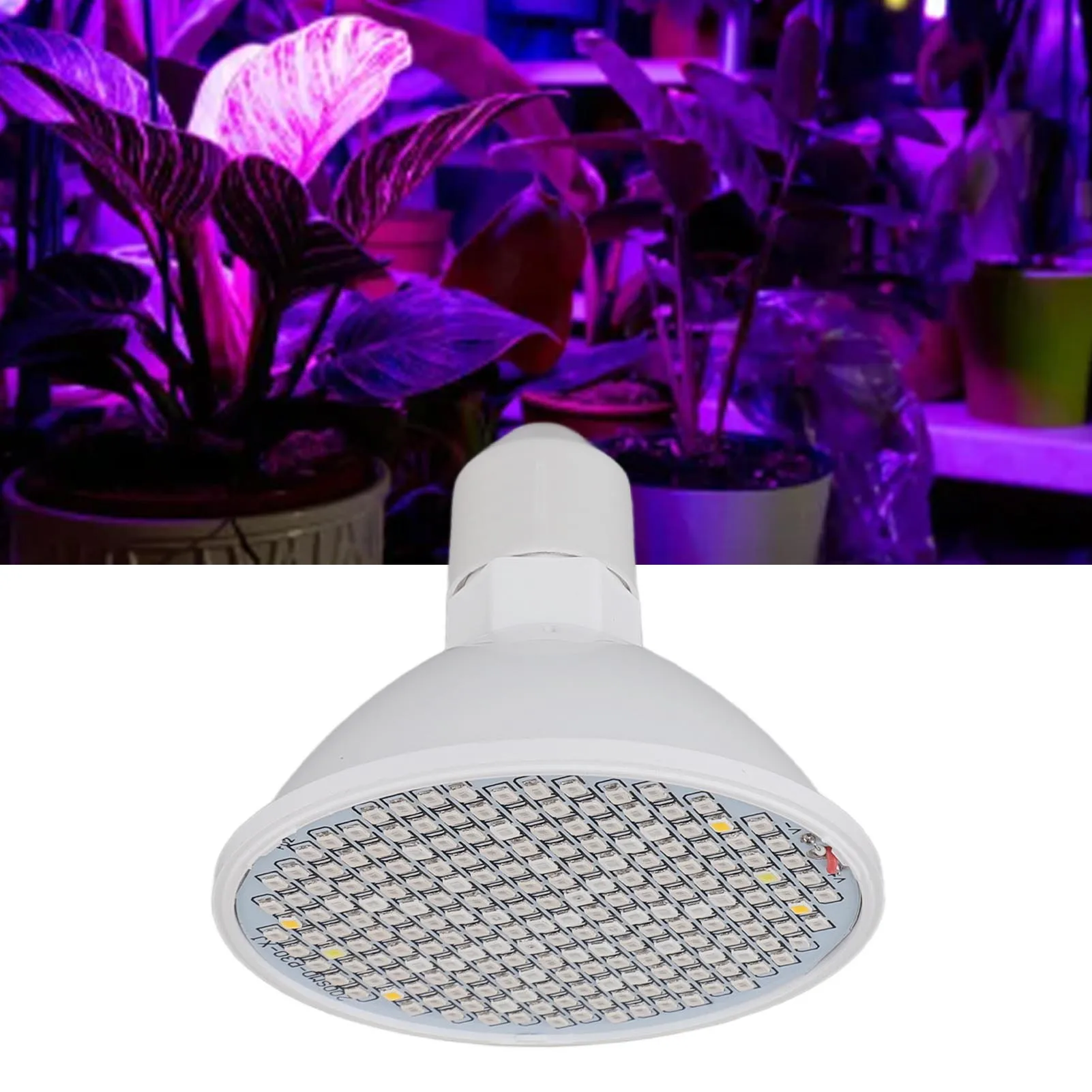 8W Indoor Plant Lamp Bulb 200 LED Heat Dissipation Full Spectrum Plant Grow Light Bulb For Home Greenhouse 110-220V