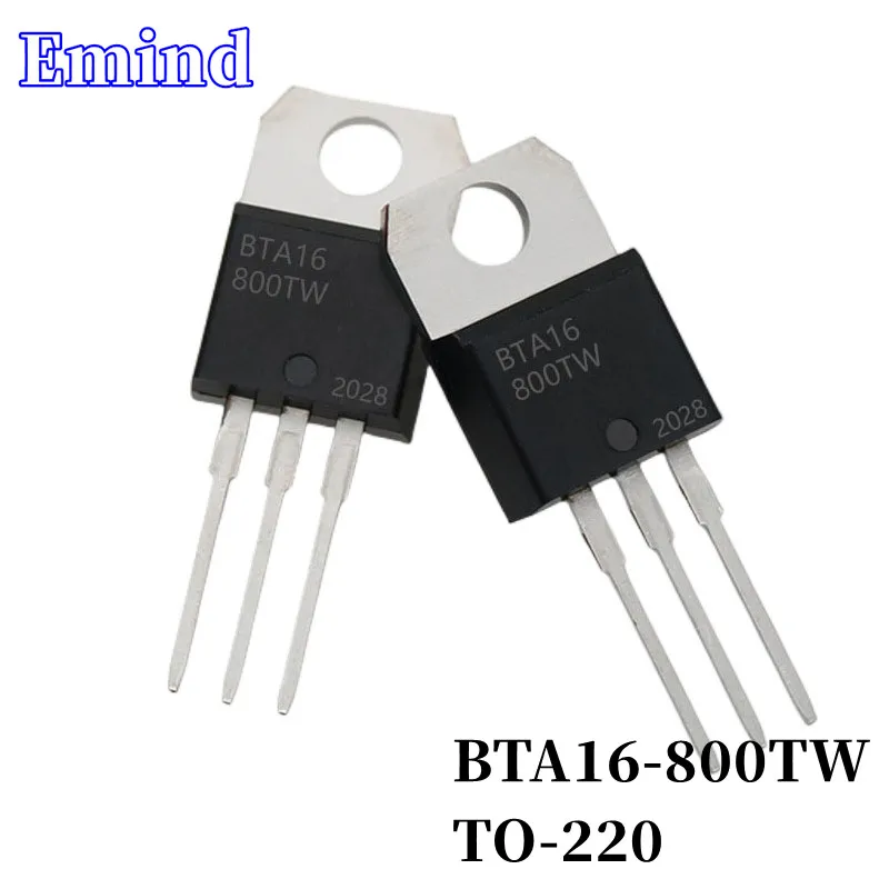 

20/50/100/200/500Pcs BTA16-800TW BTA16 Triac 16A/800V TO-220 DIP Thyristor Large Chip