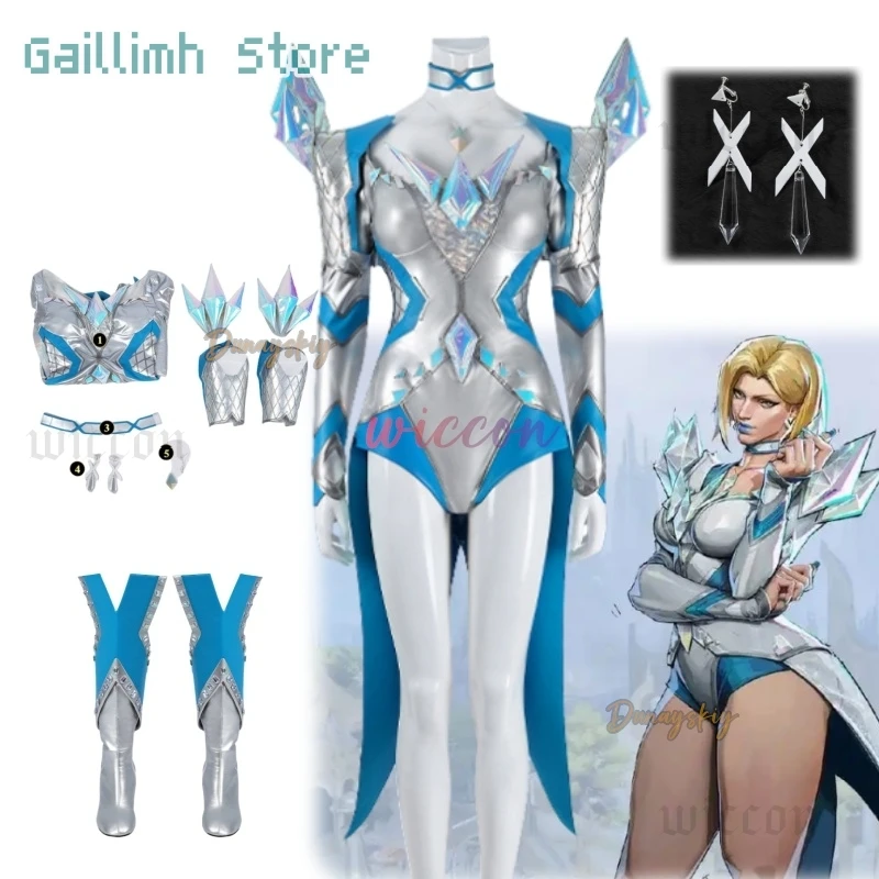 

Anime White Queen Cosplay Costume Emma Frost Cosplay Costumes Emma Grace Frost Woman Outfit Halloween Carnival RolePlay Suit