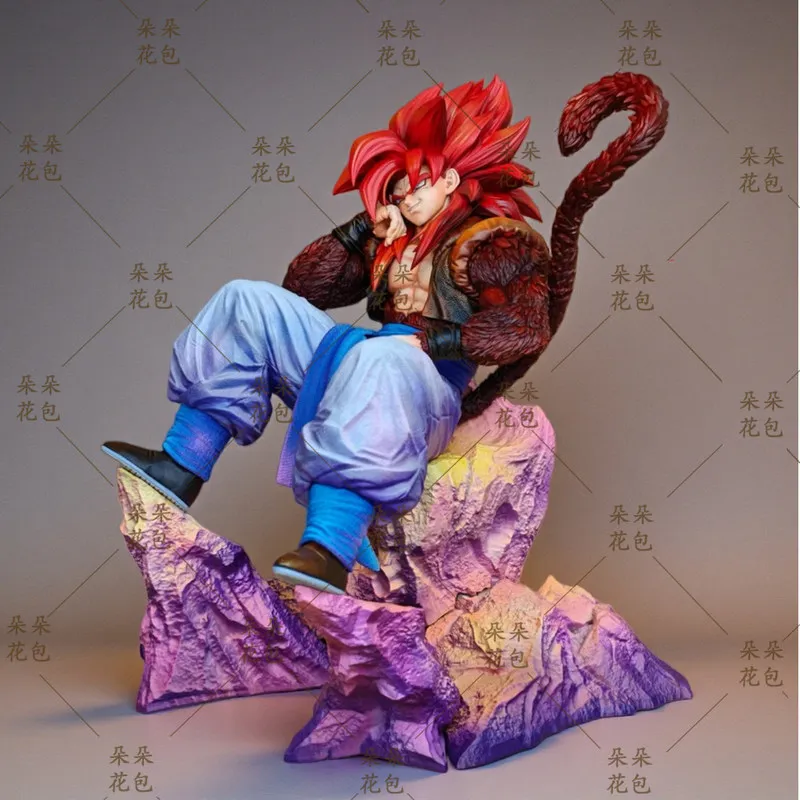 

Статуэтка Dragon Ball Super Saiyan 4 Gogeta Gk в сидячей позе, аниме-фигурка, коллекционное украшение для стола, подарок для любителей аниме и отаху.