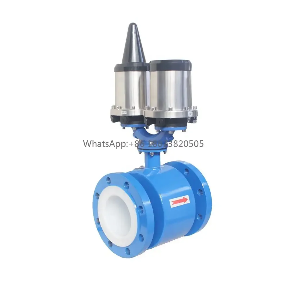 2024 New Design Flange Clamp Magnetic Battery Operated Water Liquid Electromagnetic Flowmeter